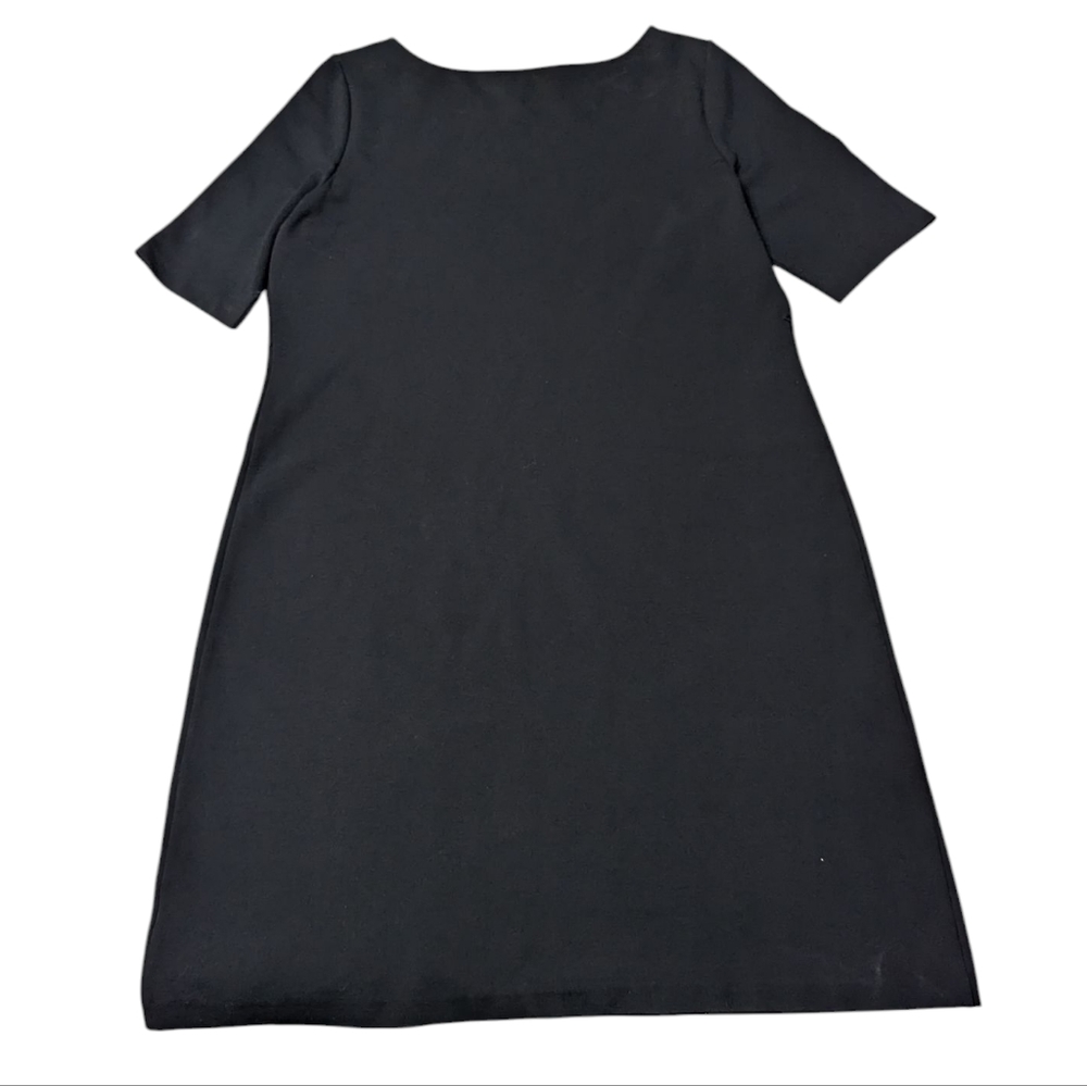 Talbots Black Short-Sleeve A-Line Dress